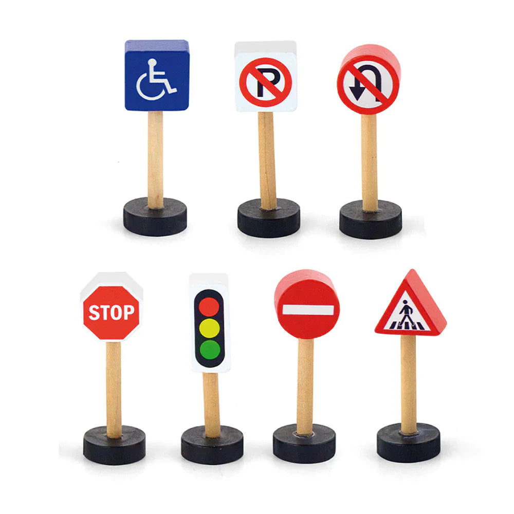 7 piece Road Sign set