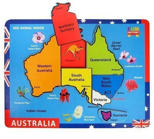 Australia map puzzle – Luke’s Toy box and Educational Resources