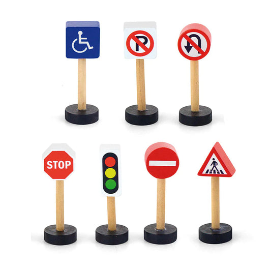 7 piece Road Sign set